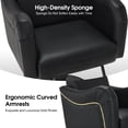 thumbnail image 6 of BarberPub Black Salon Chair for Hair Stylist, Hydraulic Barber Chair for SPA&Home Salon, Barbershop, 6 of 9