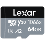 Lexar Professional Silver Series 1066x Micro SDHC UHS-I Card (64 GB), LMS1066064G-BNANU