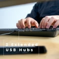 thumbnail image 5 of PERIBOARD-220H US, Wired Compact USB Keyboard with 2 Hubs - Build-in Numeric Keypad - Black - US English Layout, 5 of 5