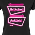 thumbnail image 3 of Barbie The Movie - Barbieland Real World This Way Signs - Juniors Fitted Graphic T-Shirt, 3 of 5