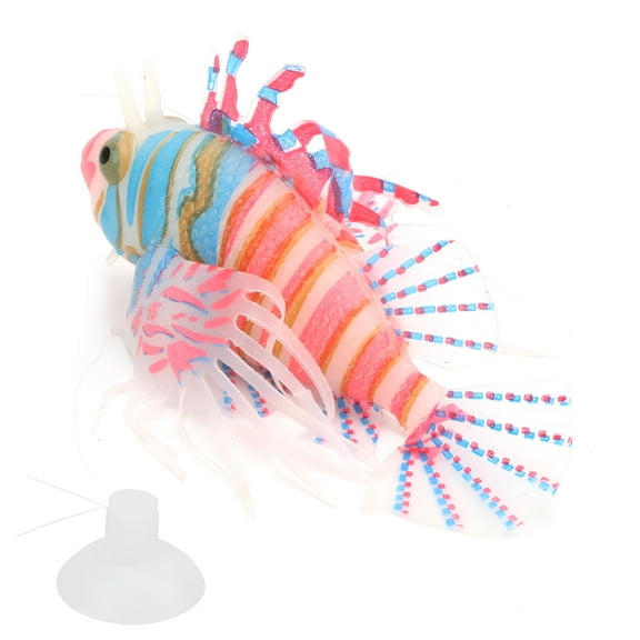 ACDANC Silicone Artificial Glowing Fish with Suction Cup for Aquarium Tank Decoration