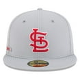 thumbnail image 2 of Men's New Era Gray St. Louis Cardinals 2025 MLB Clubhouse 59FIFTY Fitted Hat, 2 of 6