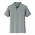 thumbnail image 4 of xfsWaSs Womens Polo Shirts Summer Short Sleeve Button-Up Collared Tops Breathable Fashion Business Work Shirt Solid Color Golf T-Shirts, 4 of 4