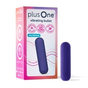 plusOne Grooved Vibrating Bullet 2.0 Soft Touch Massager, 10 Vibration Settings, Waterproof