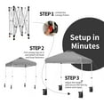 thumbnail image 5 of Costway 6x6 FT Pop Up Canopy Tent Camping Sun Shelter W/ Roller Bag Gray, 5 of 10