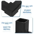 thumbnail image 5 of 2 Way Square Tubing Fittings Connector Pipeline Connector Plastic Black 6.00X6.00X2.50CM 10 Pcs, 5 of 6