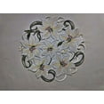 thumbnail image 4 of Doily Boutique Easter Round Doily with Bleached White Lily Flowers Size 11 inches, 4 of 4