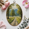 thumbnail image 7 of Canvas Wall Art Cades Cove Great Smoky Mountains National Park Scenic Oval Framed Canvas Prints Vintage Wall Hanging Decor for Home Bathroom Decorations Gift for Mom Women 8.6"x11.4", 7 of 7