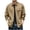 Khaki, variant on Bxsruta Mens Long Sleeve Shirts Casual Button Down Utility Shirts with Pockets