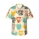 thumbnail image 1 of Balery Vintage Cup Camisas hawaianas de manga corta para hombre, camisas playeras de corte holgado, camisas de vacaciones con botones,X-Large, 1 of 7