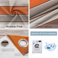 thumbnail image 4 of Farmhouse Burnt Orange Brown Blackout Curtains for Bedroom/Living Room, Thermal Insulated Kitchen Curtains, Country Vintage Wooden Grommet Darkening Window Treatment Drapes 52"x72"x2, 4 of 8
