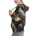 thumbnail image 2 of Haiem Golden White Fire Dragon for Women's Fashion Hoodies & Sweatshirts with Kangaroo Pocket,Hooded Sweatshirt with Eye-catching Drawstrings-Large, 2 of 7