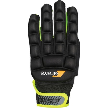 Grays Adult International Pro Left Hand Field Hockey Glove Black/Neon Yellow XS
