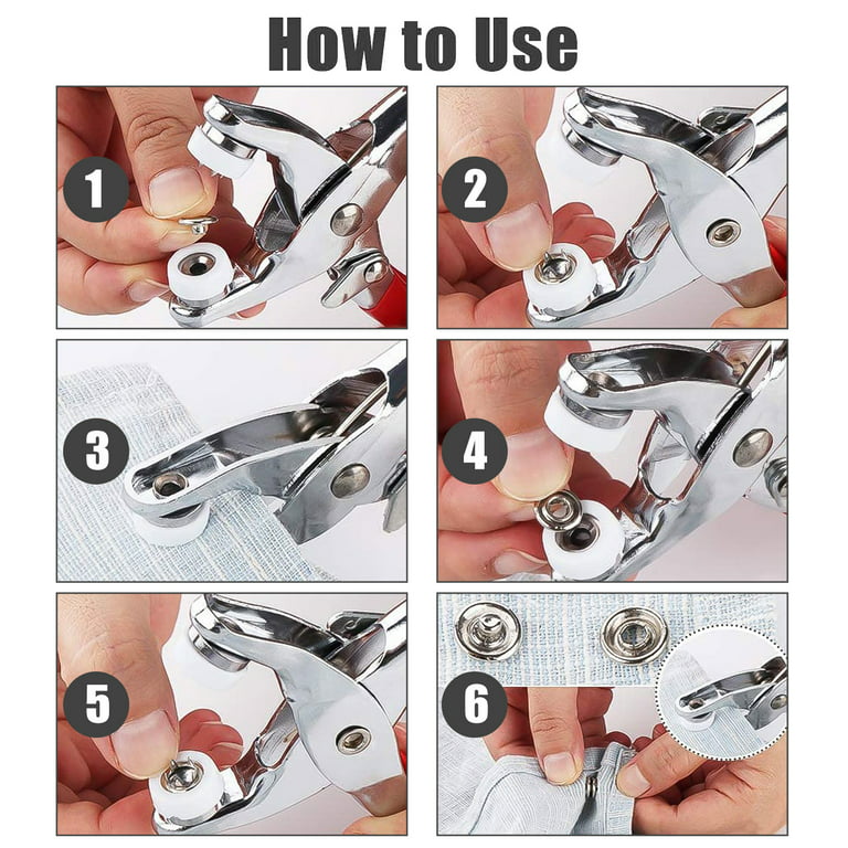 Button Press Tool Kit 5 Sizes for Sheathing Button Sewing 