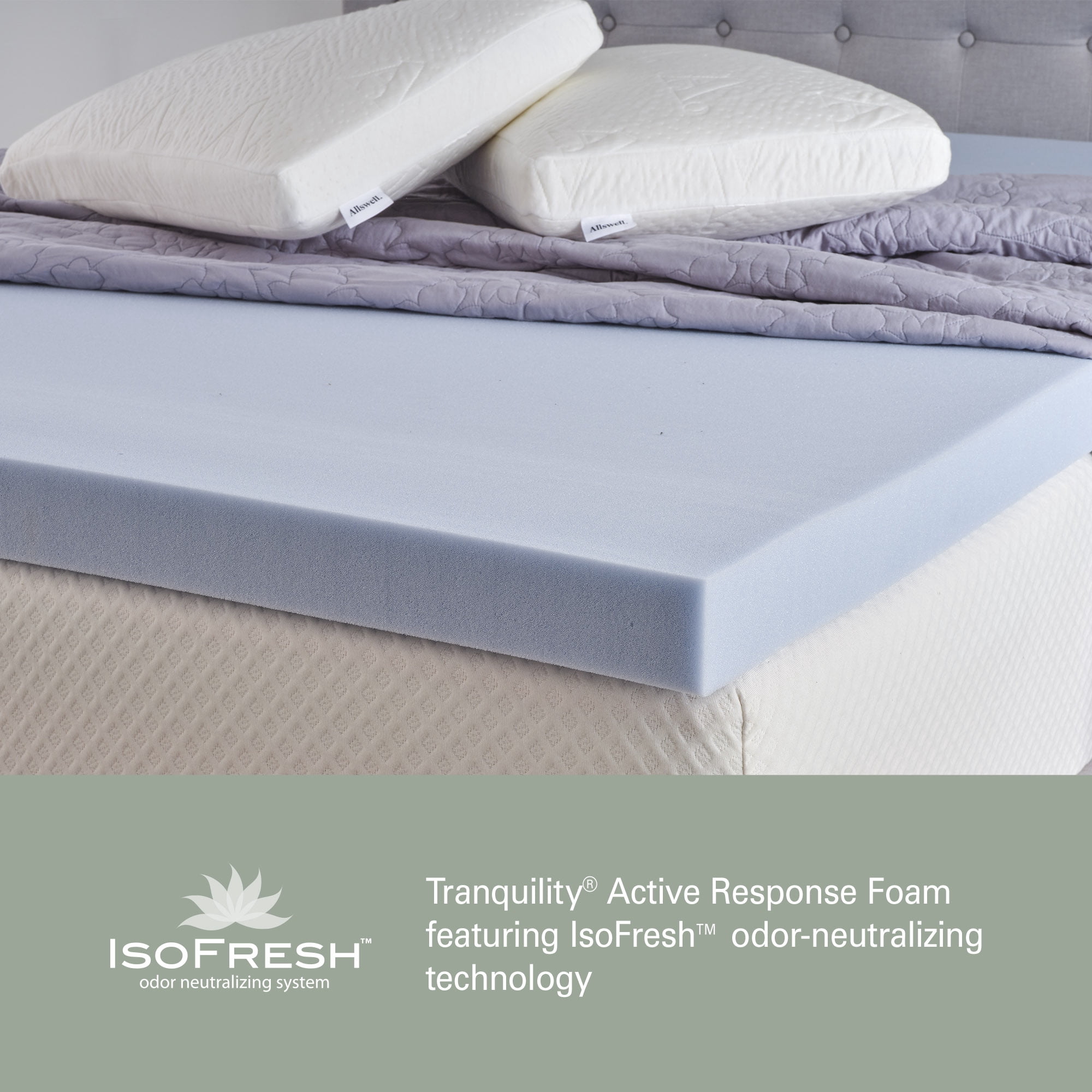 Allswell 3" Mattress Topper Featuring Tranquility Foam, Full
