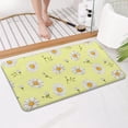 thumbnail image 4 of Lightgreen Daisy Flower White Blooms Pattern Bathroom Rugs Mat,Non Slip Microfiber Bathroom Rug,Rubber Backing,Soft Bathroom Mats for Bathroom Floor,Tub and Shower,17x30in(43x75cm), 4 of 5