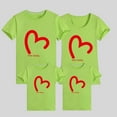 thumbnail image 2 of WREESH Family Matching T-Shirts for Women Comfortable Crew Neck T-Shirts with Heart Prints for a Family of Three or Four Kindergarten Class Uniform Green, 2 of 4