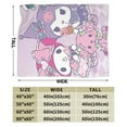 thumbnail image 3 of Kuromi Blanket, Anime Throw Blanket For Couch Sofa Bed, Soft Cozy Lightweight Warm Flannel Blanket, Home Decor, Anime Gifts For Boys Girls Kids Teens, 60"X50", 3 of 9