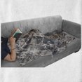 thumbnail image 6 of Marble Print Soft Flannel Fleece Throw Blanket, Ceramic Style Grunge Scratches Formless Lines and Cracks Artwork, Cozy Plush for Indoor and Outdoor Use, 50" x 70", Tan Beige Dark Taupe, by Ambesonne, 6 of 6