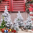 thumbnail image 2 of Árbol de Navidad con nieve flocada, decoración navideña, decoración para el hogar, ventana, escritorio, mostrador, adornos de regalo navideño, 2 of 6