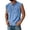 CBN62-Blue, variant on Sleeveless Shirts For Men Summer Distressed Washed Tank Tops Henley Button Down Vest Jacket Vintage Solid Muscle Tee Top Blue M