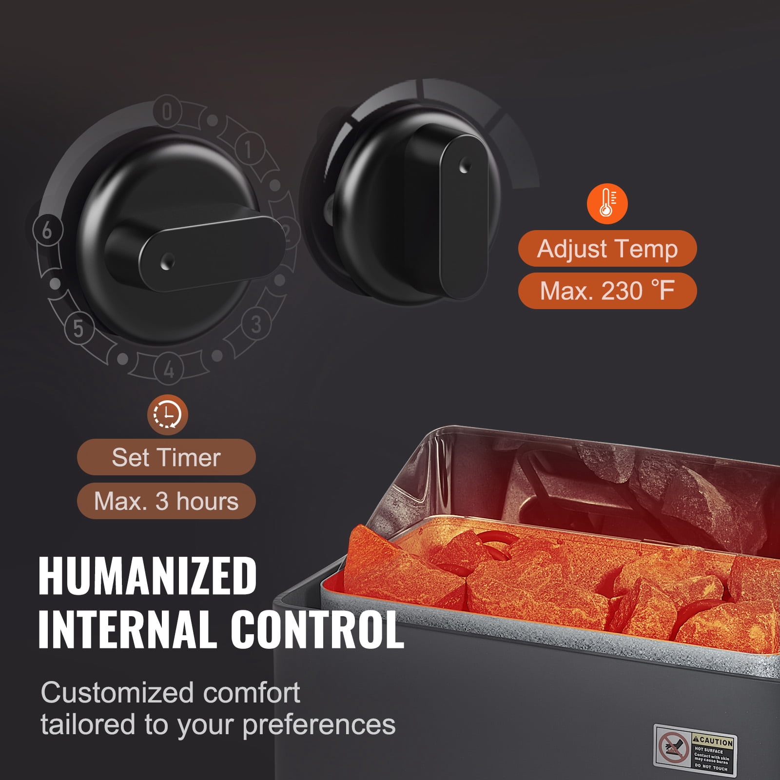 BENTISM Heater Stove Sauna Heaters Stailess Steel 20.94 lbs