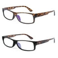 thumbnail image 2 of EYE ZOOM 2 Pack Extra Wide Fashion Plastic Blue Light Blocking and Anti UV Reading Glasses, Mul-color +1.50, 2 of 6