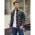 thumbnail image 6 of sogami Long Sleeve Plaid Buffalo Shirt for Men Button Down Male Regular Fit, 6 of 8