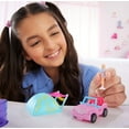 thumbnail image 4 of Barbie Mini BarbieLand Doll & Vehicle Set with 1.5-inch Doll, Color-Change SUV & Tent Accessory, 4 of 6