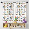 thumbnail image 5 of Blackout Kids Curtains,White Cartoon Fantasy Dinosaurs Pattern Childrens Insulated Curtains Set Of 2,Bedroom Essentials,Toddler Room Decor 42"x54", 5 of 5