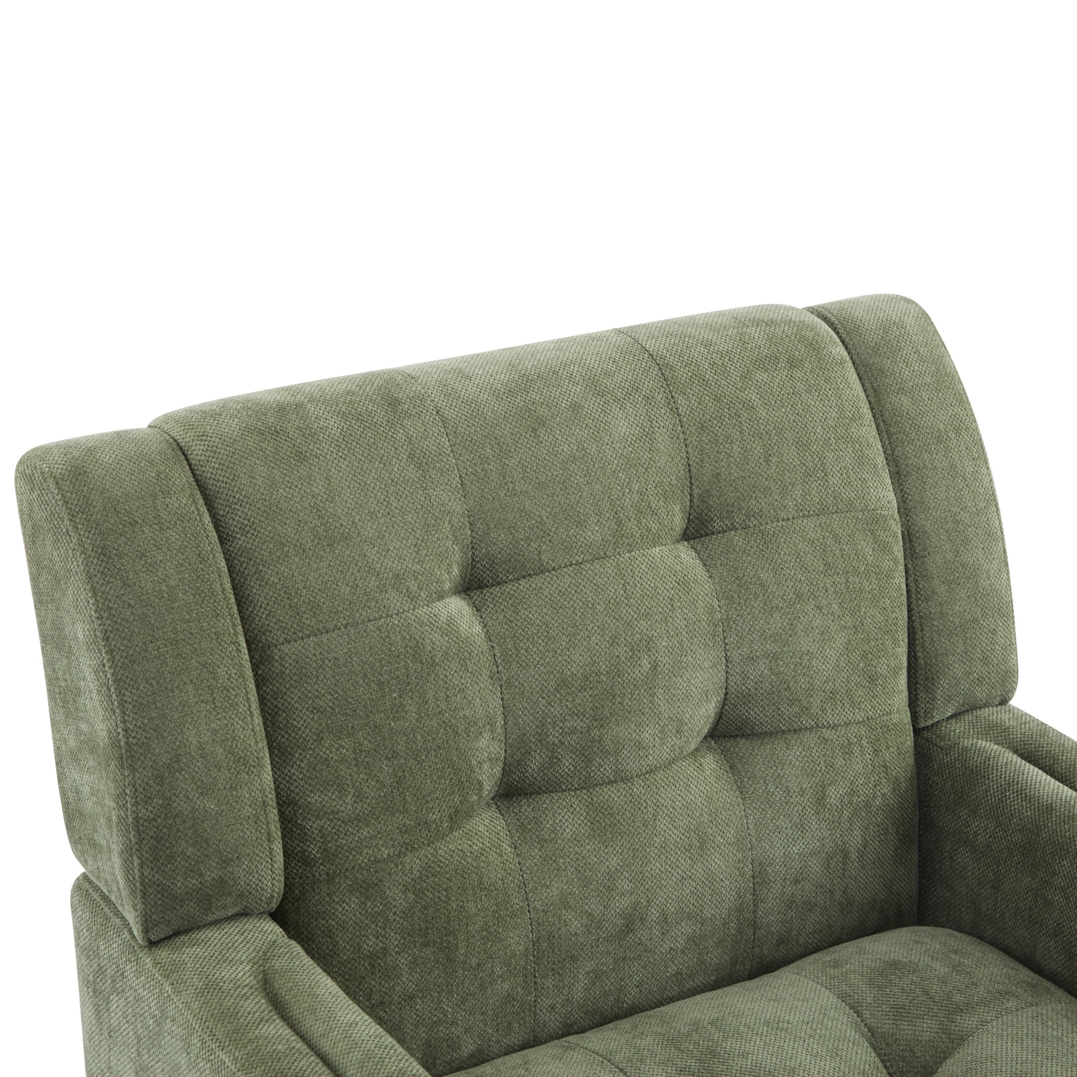 Christopher Knight Home Mid-Century Modern Armchair, Tufted Chenille Upholstery & Rubberwood Legs, Green