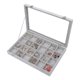 thumbnail image 1 of Stylifing jewelry organizer box 24 grille, velvet jewelry tray jewelry image sheath ring earrings necklace bracelet net cover for the bracelet 26-27s, 1 of 5