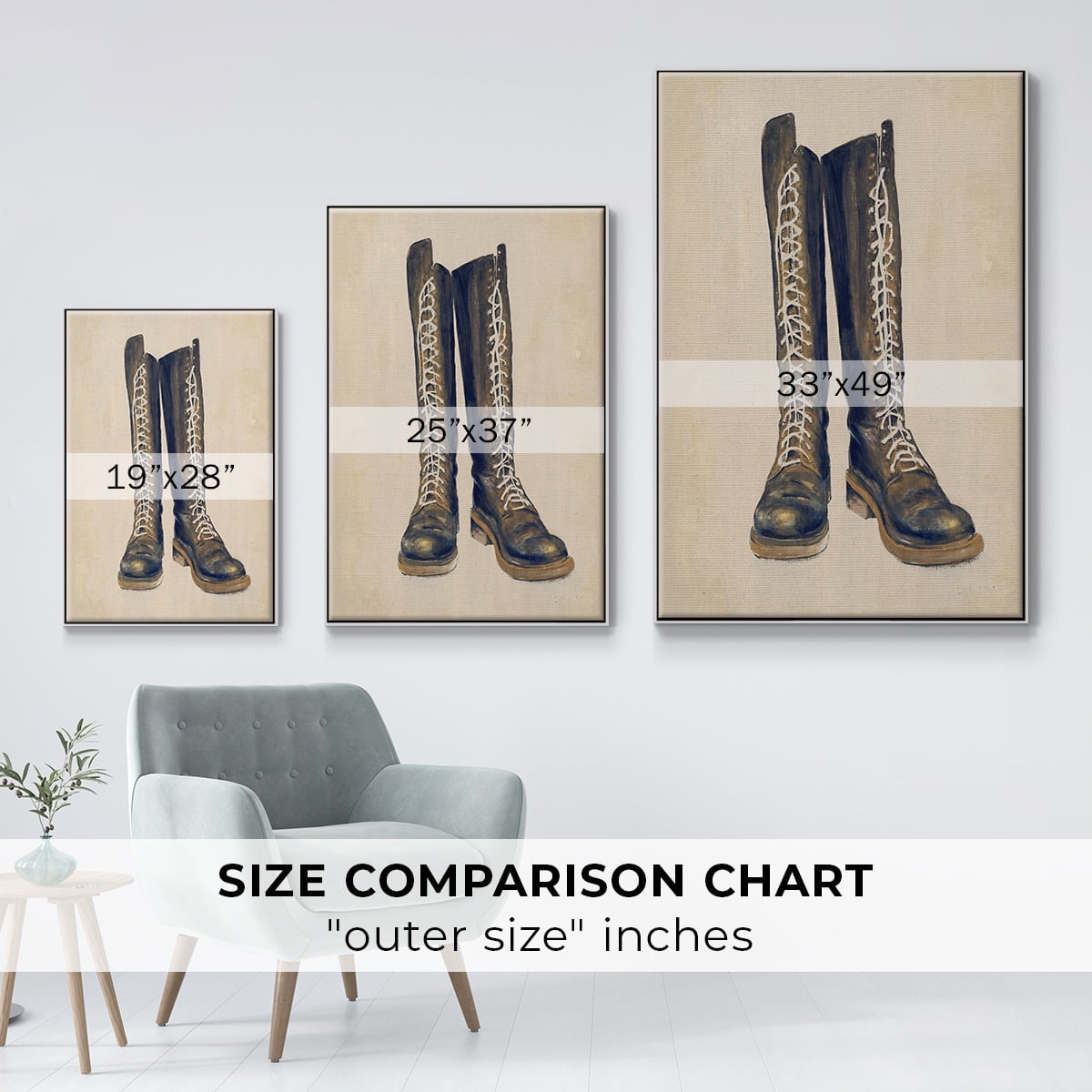 The Shoe Fits III V1 Framed Premium Gallery Wrapped Canvas - Ready to Hang - 27 x 41 - White Floating Frame