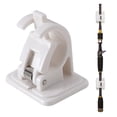 thumbnail image 3 of QualitChoice 2PCS Fishing Rod Racks Wall Mounted Pole Clamp Sturdy Clips Organizer Multifunctional Brackets Bathroom Bar Hook White 1Set, 3 of 6