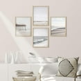 thumbnail image 2 of PixonSign Framed Wall Art, White Minimalist California Ocean Beach Seashore Pier Posters, Set of 4 Sea Landscape Wall Decor Prints, Nature Wilderness Wall Décor for Living Room - 11"x14" Natural, 2 of 5