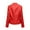 Red, variant on Women Zipper Casual Leather Soft Motorcycle Leather Short Jacket Coat