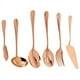 thumbnail image 1 of Juego de cubiertos para servir de 6 piezas, juego de utensilios para servir, incluye pala para tartas, cuchara ranurada para servir dorada, 1 of 8
