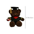 thumbnail image 3 of ​14in PhD Graduation Bear Plush - Cap, Gown & Scroll Stuffed Animal, Embroidered Academic Gift Set w/ Glasses (Gift Box)​​ Red, 3 of 8