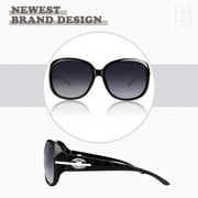 Sunier Oversized Sunglasses for Women Butterfly Style Polarized Sunglasses with Crystal Decor UV Protection-2 Pack