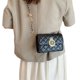 thumbnail image 3 of Bolso de Hombro Ticfox con Cadena para Mujer Retro Impermeable PU Color Negro, 3 of 12