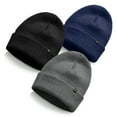thumbnail image 5 of Dalix Beanie Soft Knit 3 Pack Stretch Skully Warm Winter Ski Black Asphalt Gray Navy Blue, 5 of 5