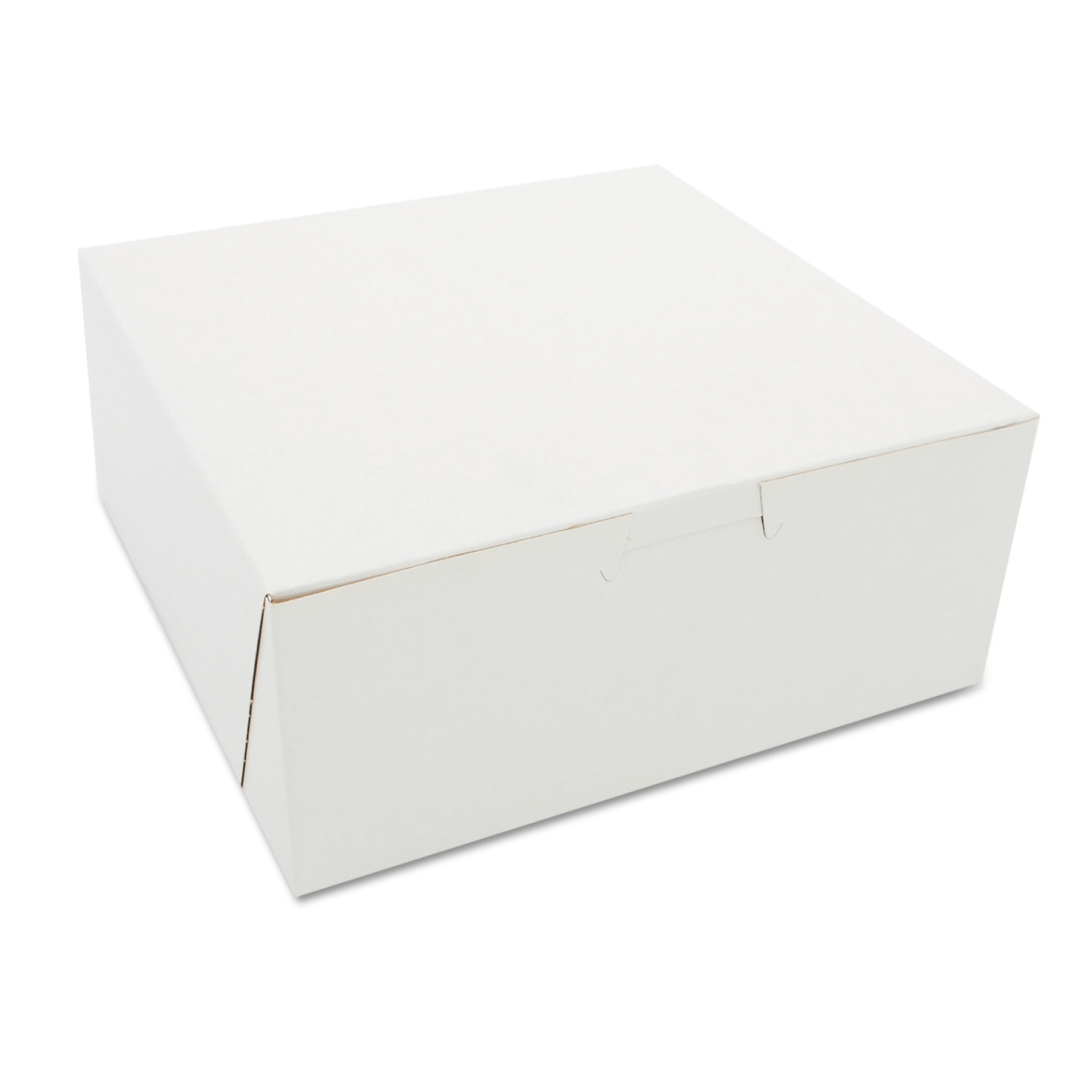 Pack of 15 Boxes 8" x 5 3/4" x 2 1/2" White Bakery Box by MT Products 