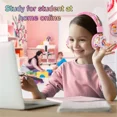 thumbnail image 6 of Unicorn Headphones for Girls Kids for School, Kids Bluetooth Headphones with Microphone & 3.5mm Jack, Teens Toddlers Wireless Headphones with Adjustable Headband for Tablet/PC Christmas Gift, 6 of 8