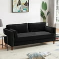 thumbnail image 2 of Velvet Sofa Couch Mid Century Upholstered Loveseat Lounger Living Room Couch, 2 of 6