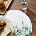 thumbnail image 3 of Green Blooms Floral Round 13 Inch Placemats Set of 8, Farmhouse Spring Flowers Botanical HeatResistant Non Slip Place Mats for Dining Table, Wipeable Braided Kitchen Table Mats for Housewarming, 3 of 9