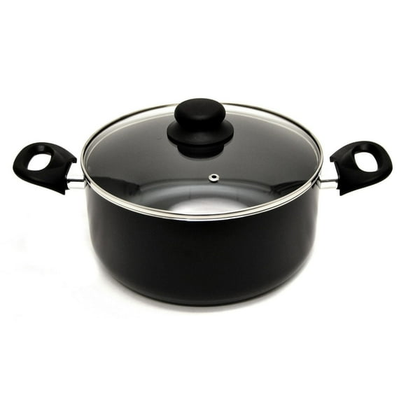 Starbasix Casserole avec couvercle 24cm/4.8l Aluminium antiadhésive - Noir
