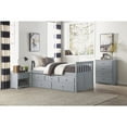 thumbnail image 6 of Lexicon Orion Pine Twin Over Twin Trundle Bed with two Storage Drawers in Gray, 6 of 7