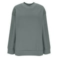 thumbnail image 3 of fatyb V Neck Sweatshirts for Women Long Sleeve Pullover Tops Solid Color Womens Casual Loose Sweatshirts, 3 of 7