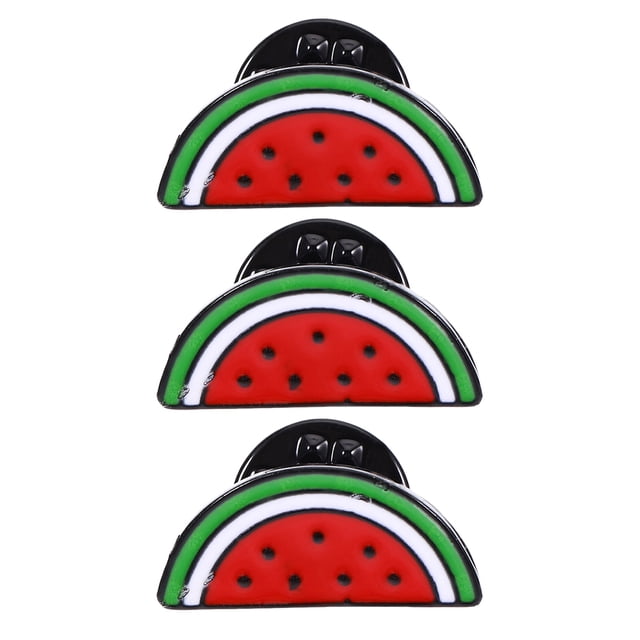 3 piezas de sandía Pin de la sandía Pin de la solapa en forma de fruta Broche de sandía Broche esmaltado de esmal