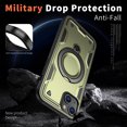 thumbnail image 4 of Rugged Phone Case for Apple iPhone 14, Military Grade Shockproof iPhone 14 Case with Ring Holder, Kickstand, TPU & PC Shell MagSafe Compatible iPhone 14 Cover, Olivegreen, 4 of 5
